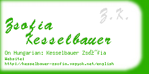 zsofia kesselbauer business card